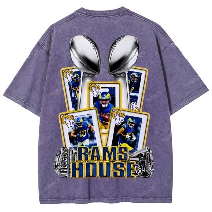 Unisex Fit Washed T-Shirt "Rams House" Tee