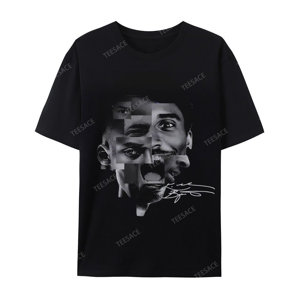 Casual Short Sleeve T-Shirt Kobe Bryant Collage Tee