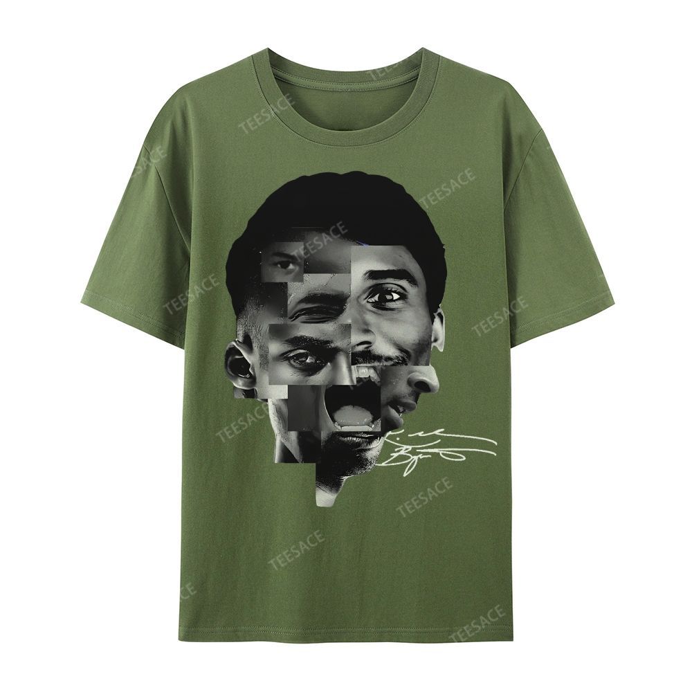 Casual Short Sleeve T-Shirt Kobe Bryant Collage Tee