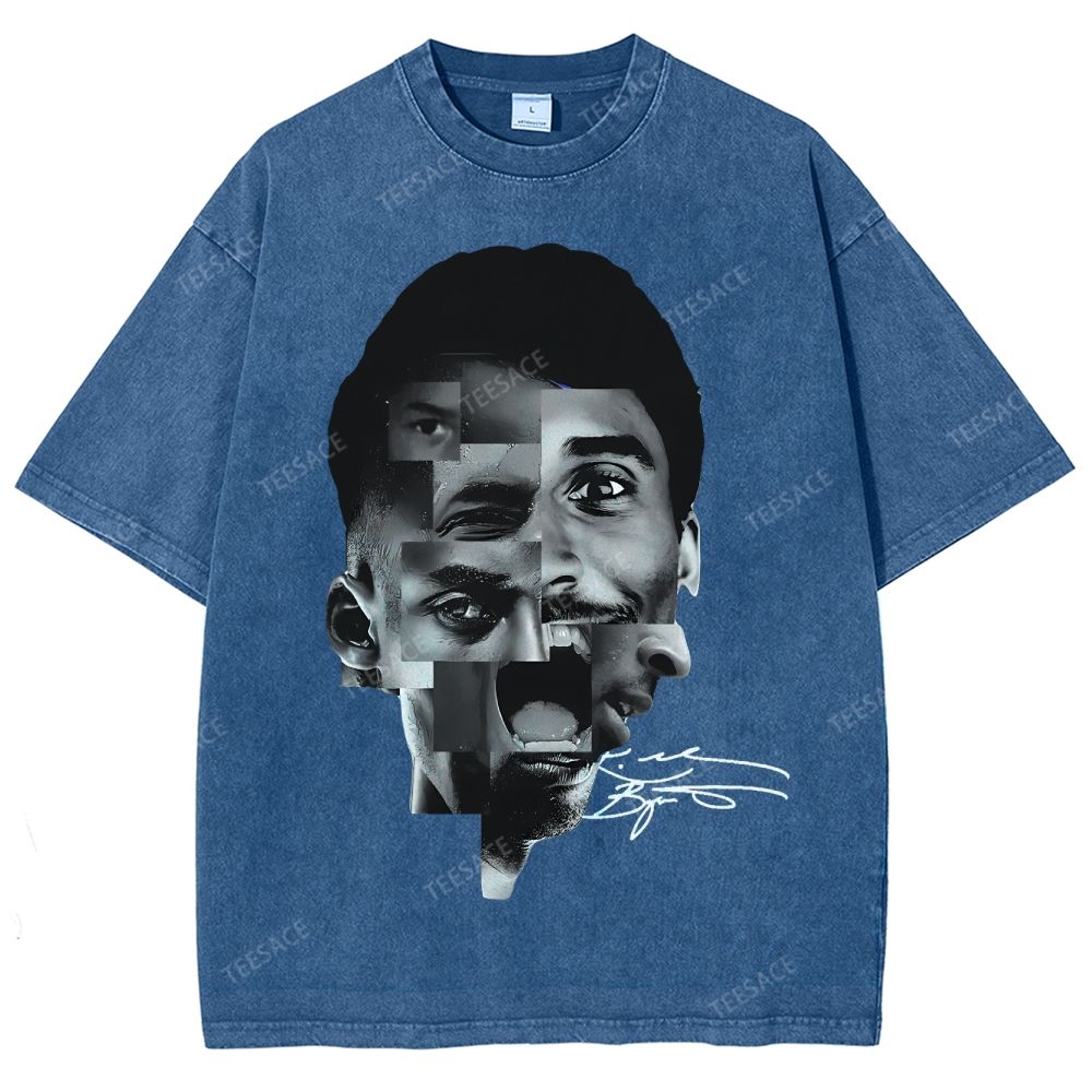 Unisex Fit Washed T-Shirt Kobe Bryant Collage Tee