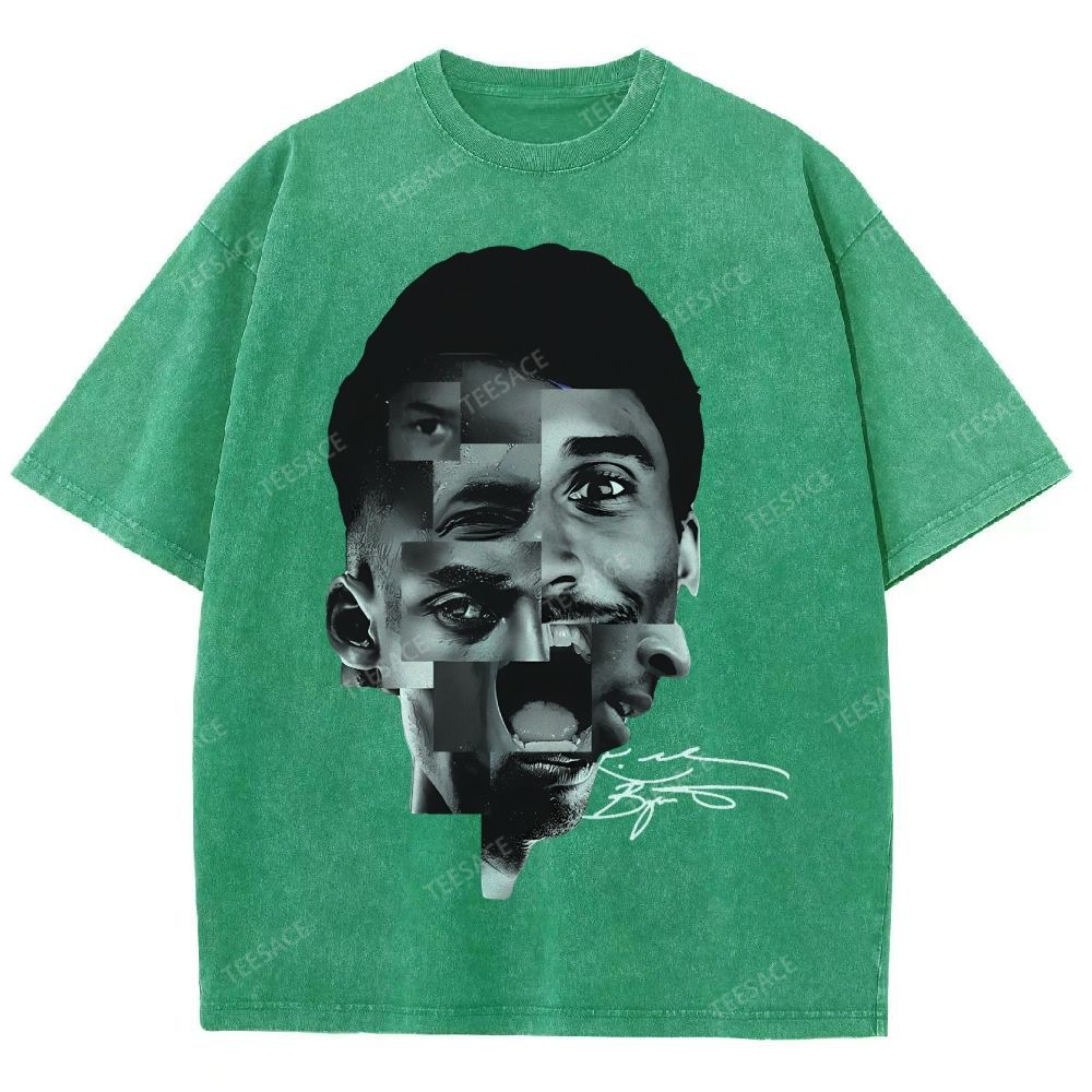 Unisex Fit Washed T-Shirt Kobe Bryant Collage Tee