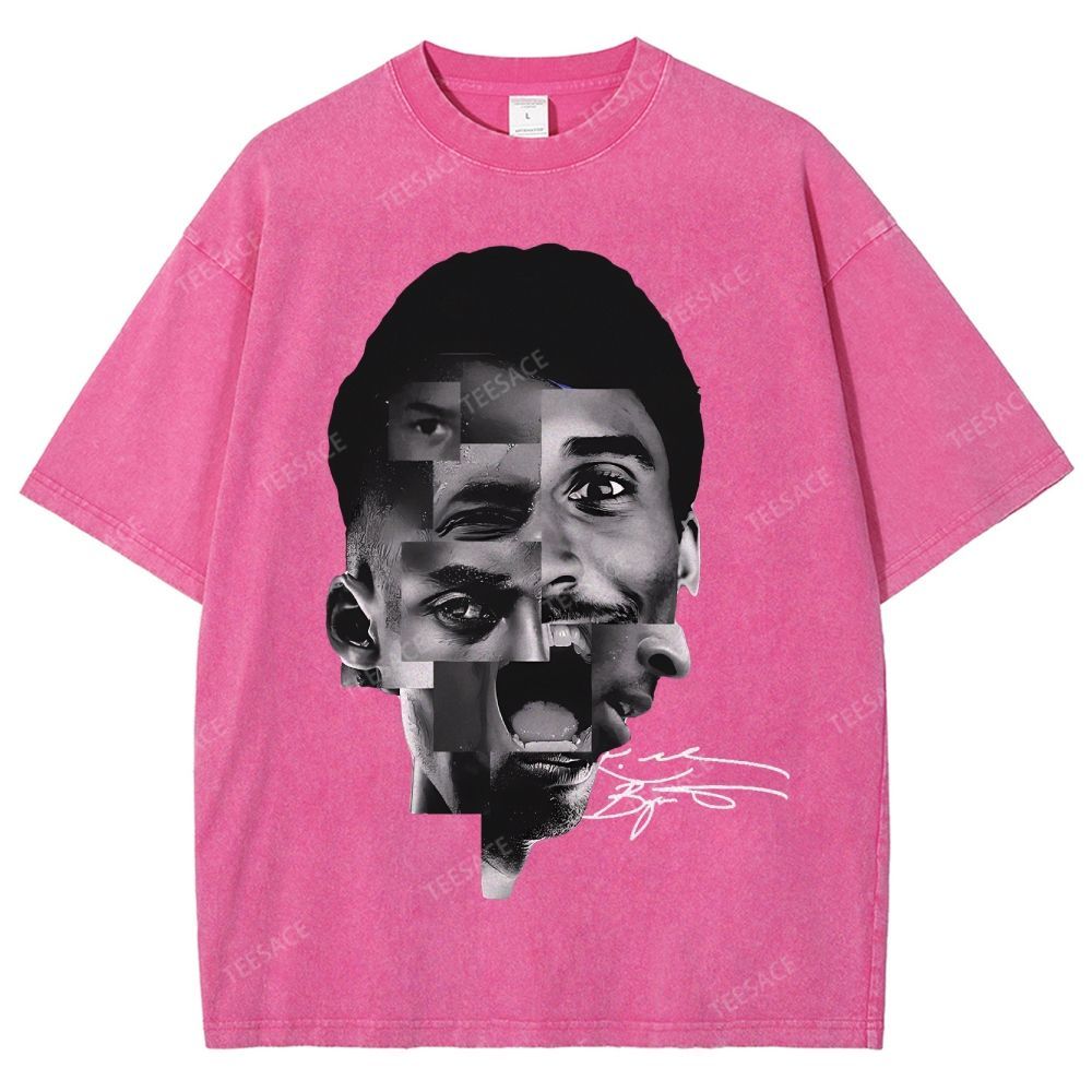 Unisex Fit Washed T-Shirt Kobe Bryant Collage Tee
