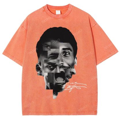Unisex Fit Washed T-Shirt Kobe Bryant Collage Tee