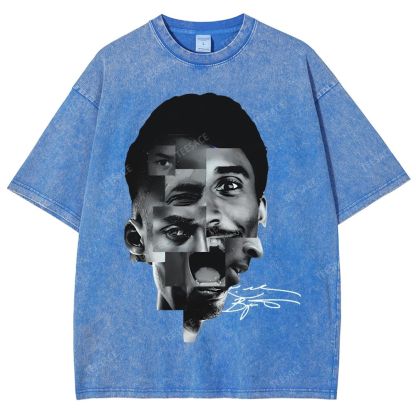 Unisex Fit Washed T-Shirt Kobe Bryant Collage Tee