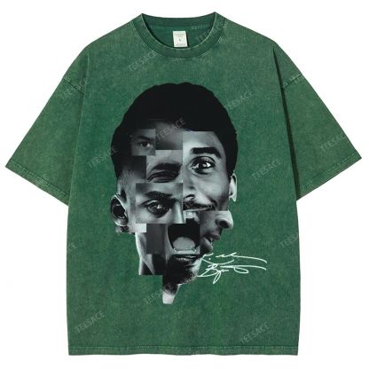 Unisex Fit Washed T-Shirt Kobe Bryant Collage Tee