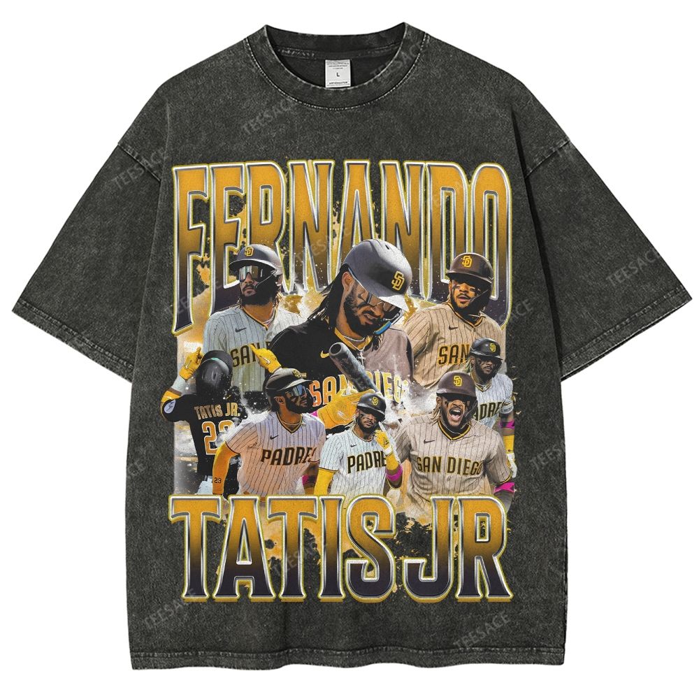 Unisex Fit Washed T-Shirt FERNANDO TATIS JR. PADRES TEE 