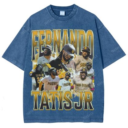 Unisex Fit Washed T-Shirt FERNANDO TATIS JR. PADRES TEE 