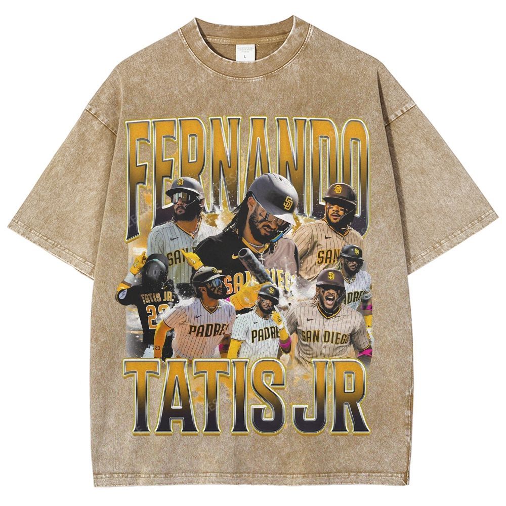 Unisex Fit Washed T-Shirt FERNANDO TATIS JR. PADRES TEE 
