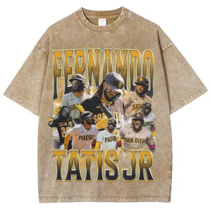 Unisex Fit Washed T-Shirt FERNANDO TATIS JR. PADRES TEE 