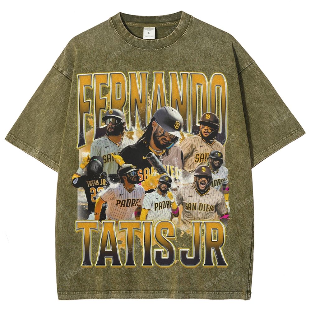 Unisex Fit Washed T-Shirt FERNANDO TATIS JR. PADRES TEE 