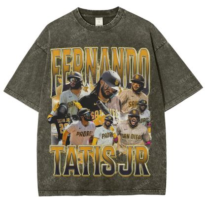 Unisex Fit Washed T-Shirt FERNANDO TATIS JR. PADRES TEE 
