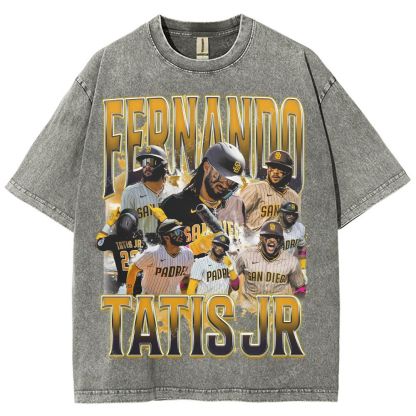Unisex Fit Washed T-Shirt FERNANDO TATIS JR. PADRES TEE 