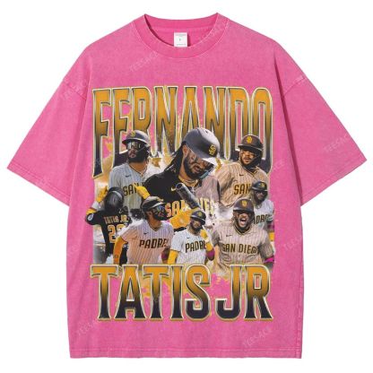 Unisex Fit Washed T-Shirt FERNANDO TATIS JR. PADRES TEE 