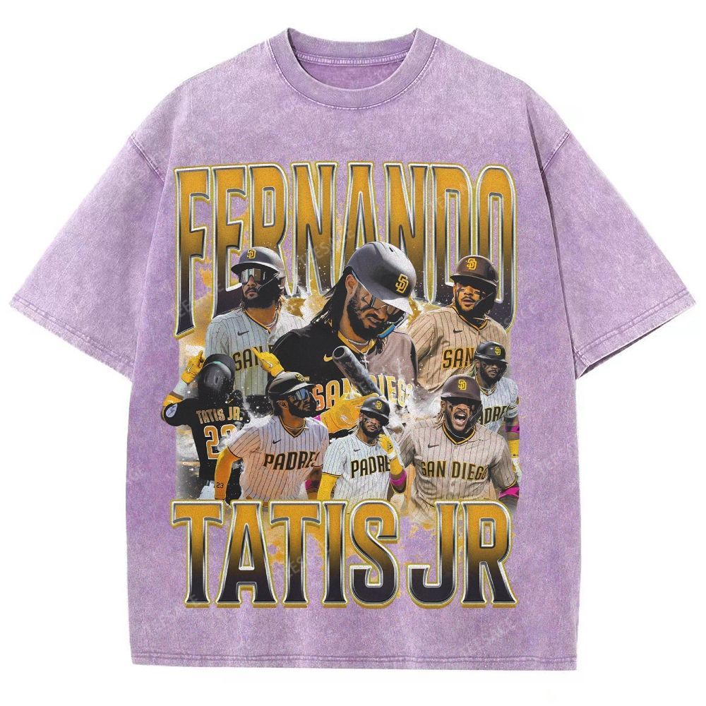 Unisex Fit Washed T-Shirt FERNANDO TATIS JR. PADRES TEE 