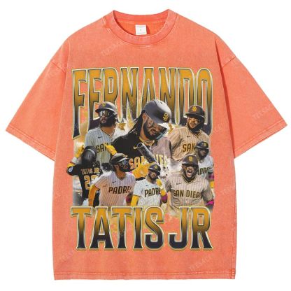 Unisex Fit Washed T-Shirt FERNANDO TATIS JR. PADRES TEE 