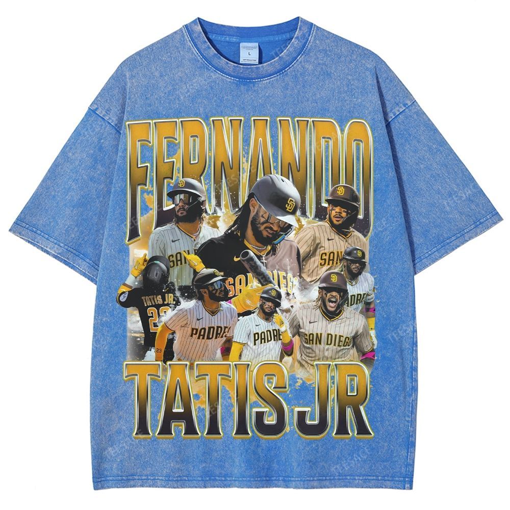 Unisex Fit Washed T-Shirt FERNANDO TATIS JR. PADRES TEE 
