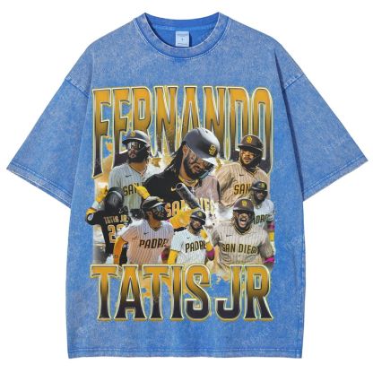 Unisex Fit Washed T-Shirt FERNANDO TATIS JR. PADRES TEE 