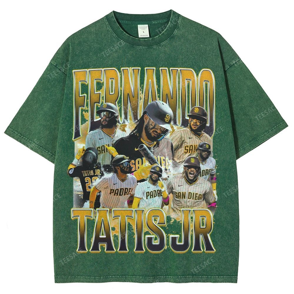 Unisex Fit Washed T-Shirt FERNANDO TATIS JR. PADRES TEE 