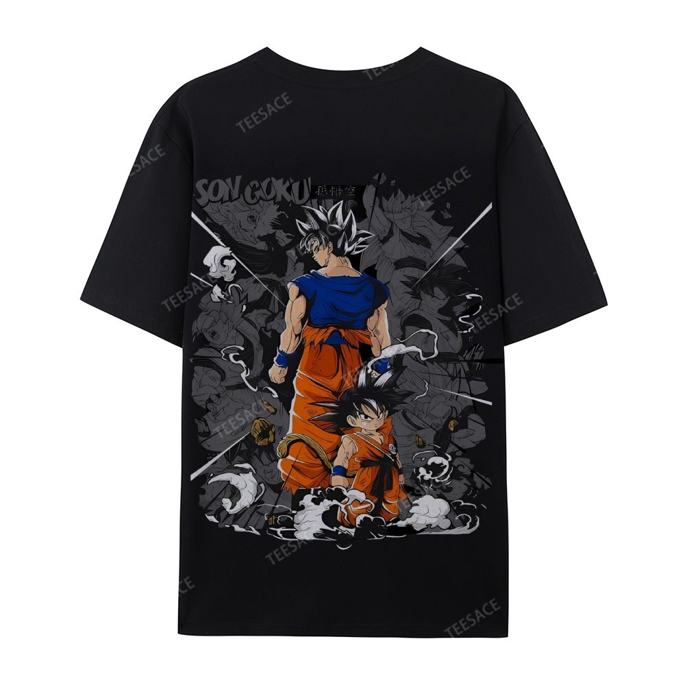 Unisex-Adult Ultra Cotton Washed T-Shirt Graphic Goku
