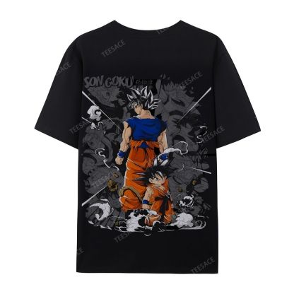 Unisex-Adult Ultra Cotton Washed T-Shirt Graphic Goku