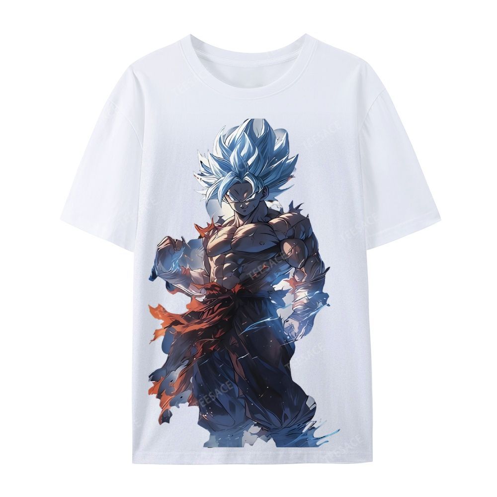 Unisex-Adult Ultra Cotton Washed T-Shirt Graphic Goku