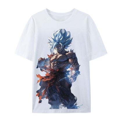 Unisex-Adult Ultra Cotton Washed T-Shirt Graphic Goku