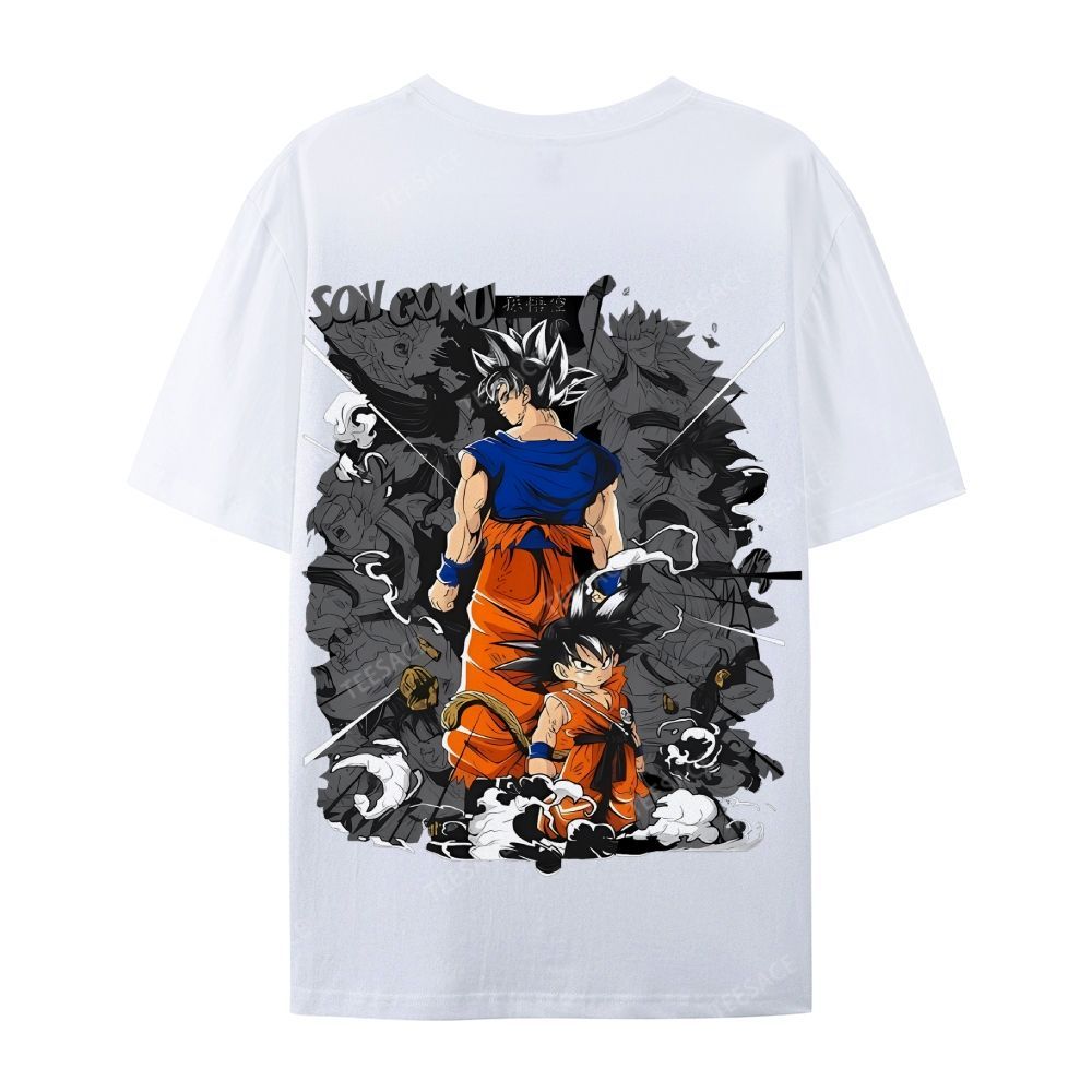 Unisex-Adult Ultra Cotton Washed T-Shirt Graphic Goku