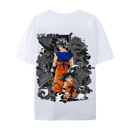 Unisex-Adult Ultra Cotton Washed T-Shirt Graphic Goku