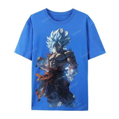 Unisex-Adult Ultra Cotton Washed T-Shirt Graphic Goku