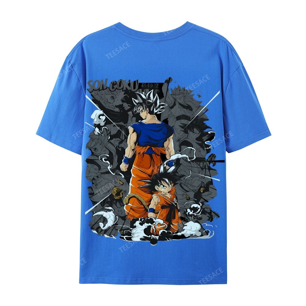 Unisex-Adult Ultra Cotton Washed T-Shirt Graphic Goku