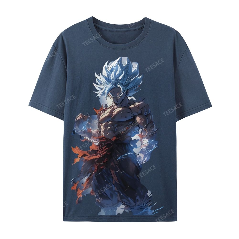Unisex-Adult Ultra Cotton Washed T-Shirt Graphic Goku