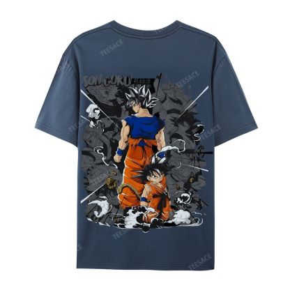 Unisex-Adult Ultra Cotton Washed T-Shirt Graphic Goku