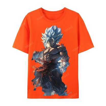 Unisex-Adult Ultra Cotton Washed T-Shirt Graphic Goku