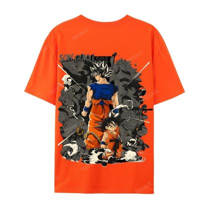 Unisex-Adult Ultra Cotton Washed T-Shirt Graphic Goku