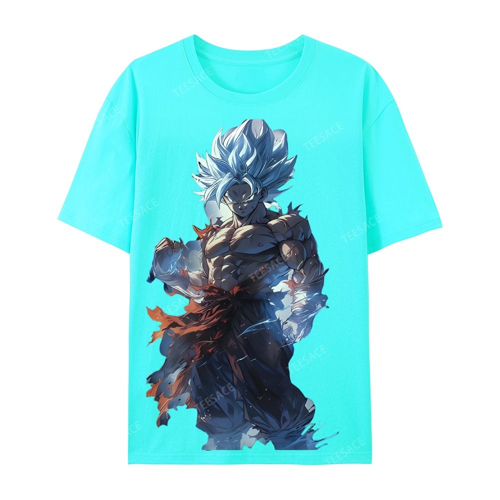 Unisex-Adult Ultra Cotton Washed T-Shirt Graphic Goku