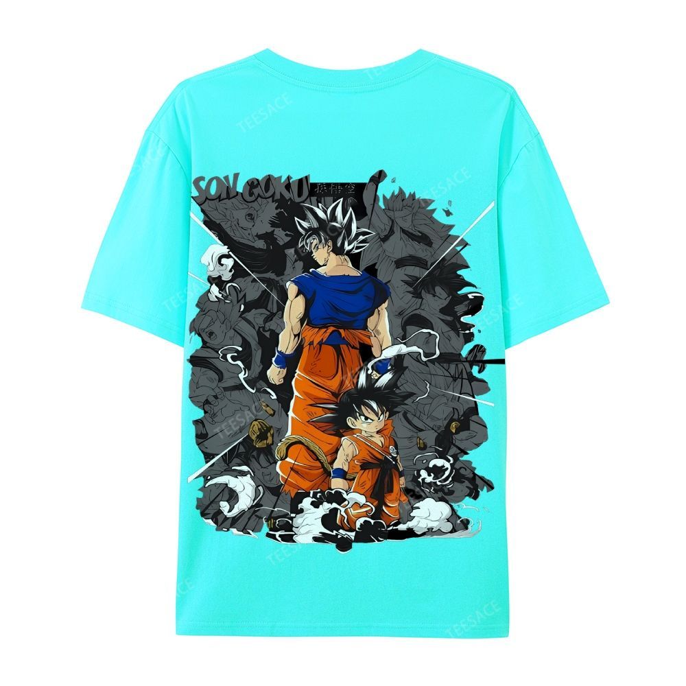 Unisex-Adult Ultra Cotton Washed T-Shirt Graphic Goku