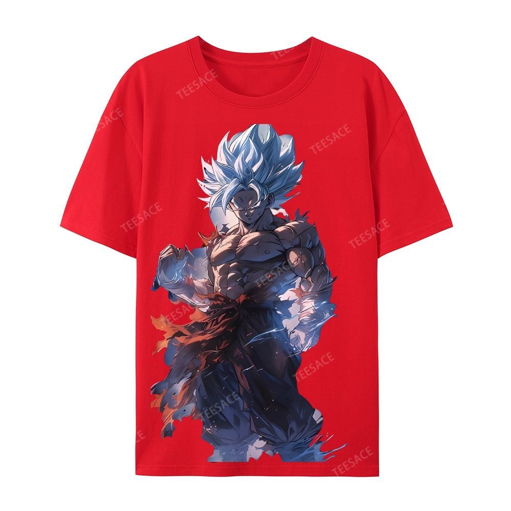 Unisex-Adult Ultra Cotton Washed T-Shirt Graphic Goku
