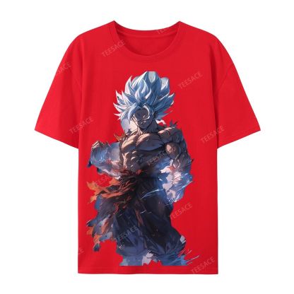 Unisex-Adult Ultra Cotton Washed T-Shirt Graphic Goku