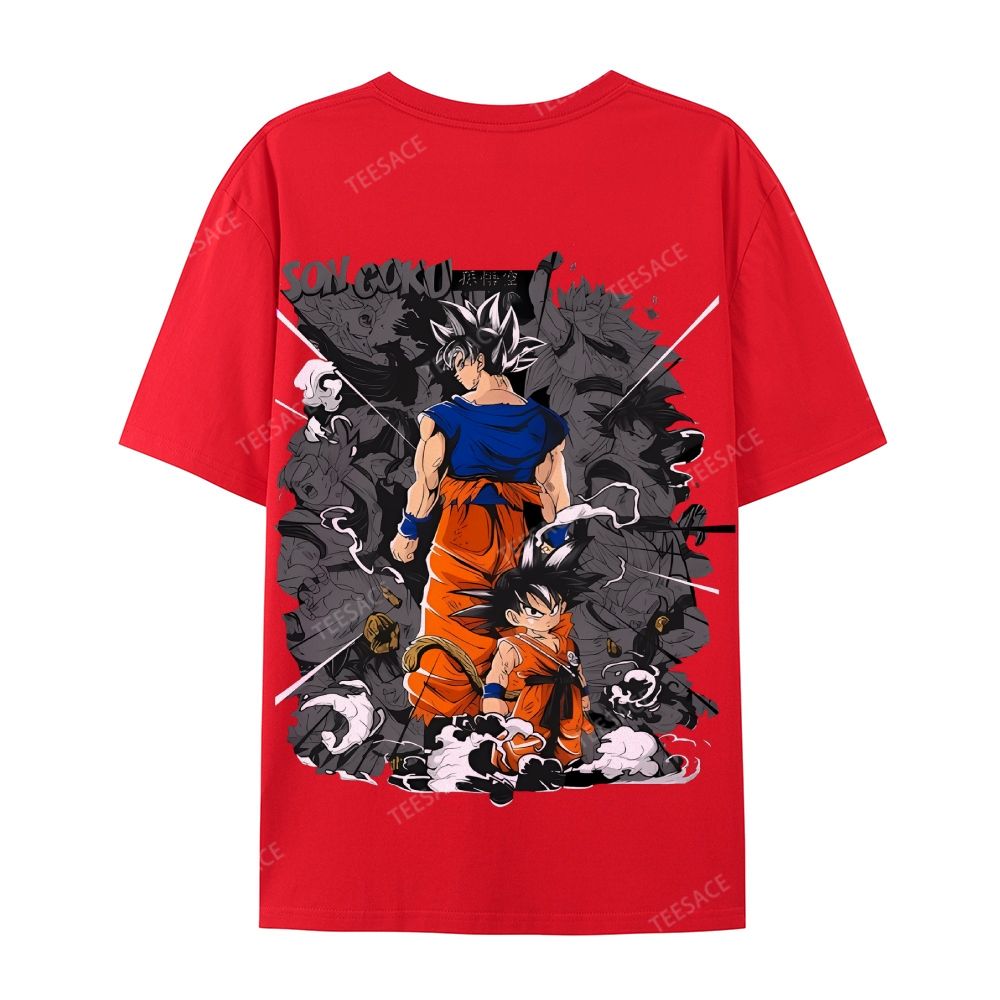 Unisex-Adult Ultra Cotton Washed T-Shirt Graphic Goku