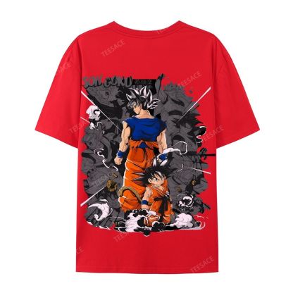 Unisex-Adult Ultra Cotton Washed T-Shirt Graphic Goku