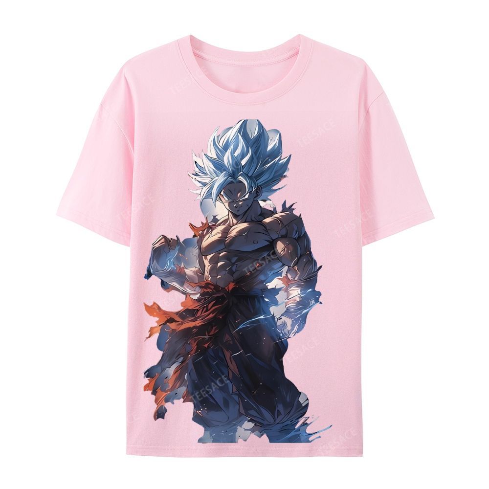Unisex-Adult Ultra Cotton Washed T-Shirt Graphic Goku