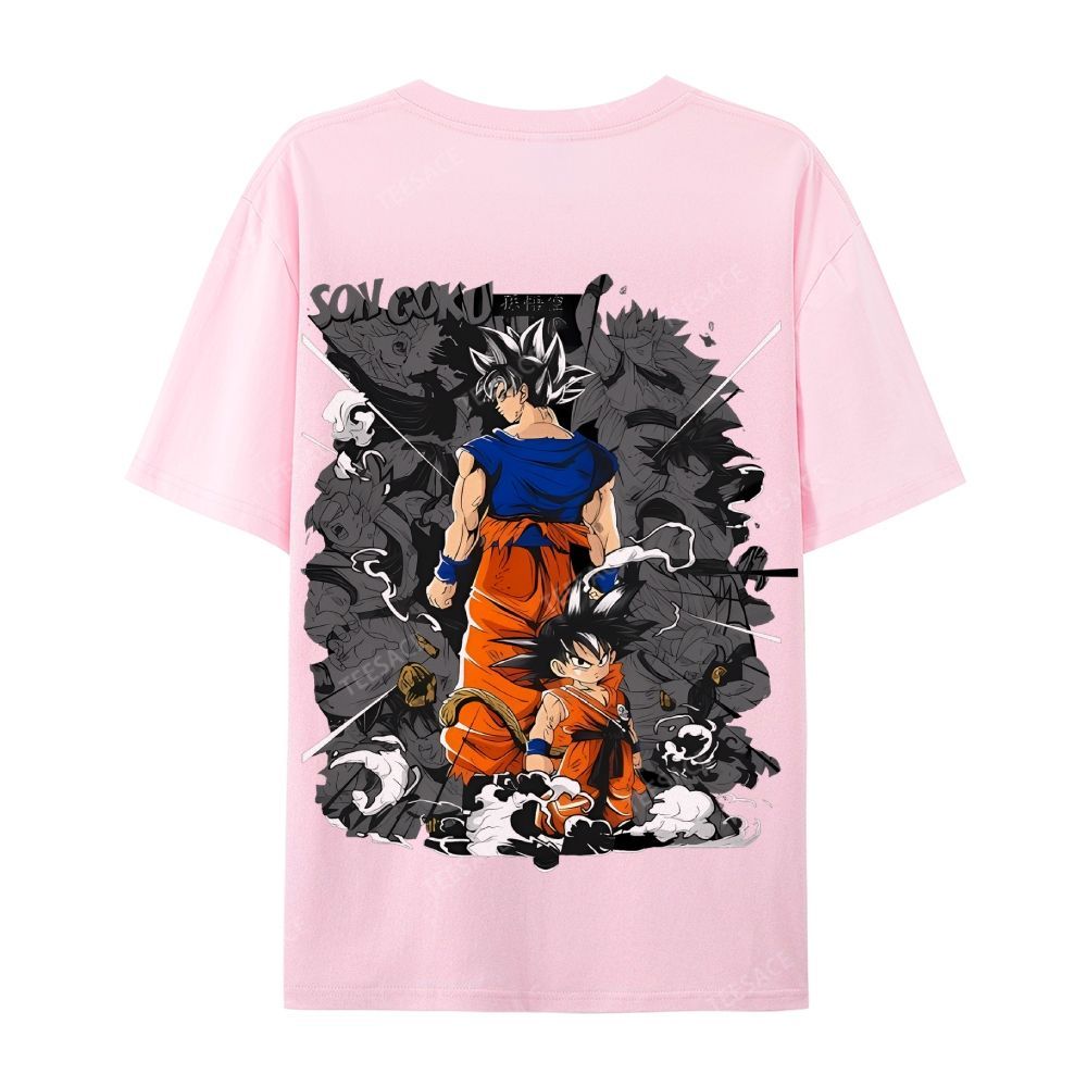 Unisex-Adult Ultra Cotton Washed T-Shirt Graphic Goku
