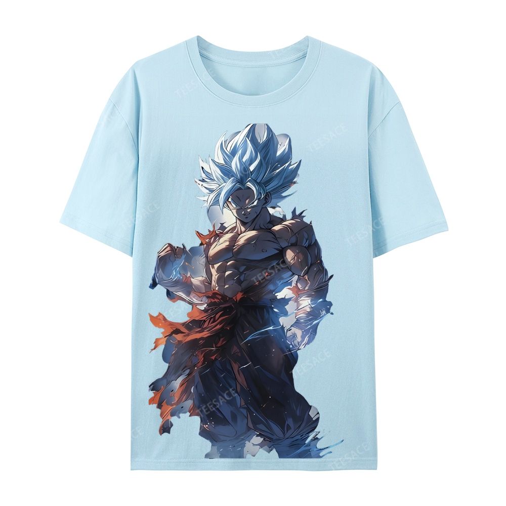 Unisex-Adult Ultra Cotton Washed T-Shirt Graphic Goku
