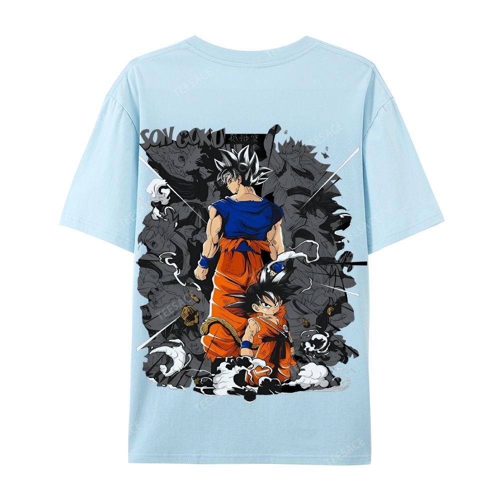 Unisex-Adult Ultra Cotton Washed T-Shirt Graphic Goku