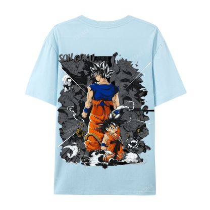 Unisex-Adult Ultra Cotton Washed T-Shirt Graphic Goku