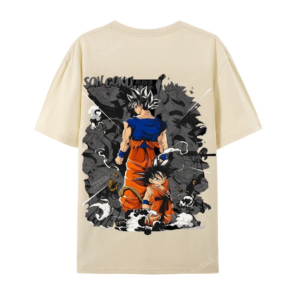 Unisex-Adult Ultra Cotton Washed T-Shirt Graphic Goku