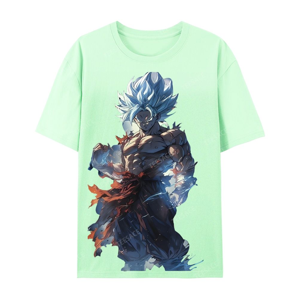 Unisex-Adult Ultra Cotton Washed T-Shirt Graphic Goku