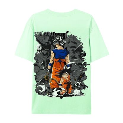 Unisex-Adult Ultra Cotton Washed T-Shirt Graphic Goku