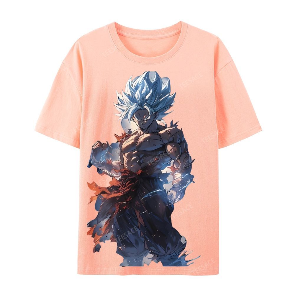 Unisex-Adult Ultra Cotton Washed T-Shirt Graphic Goku