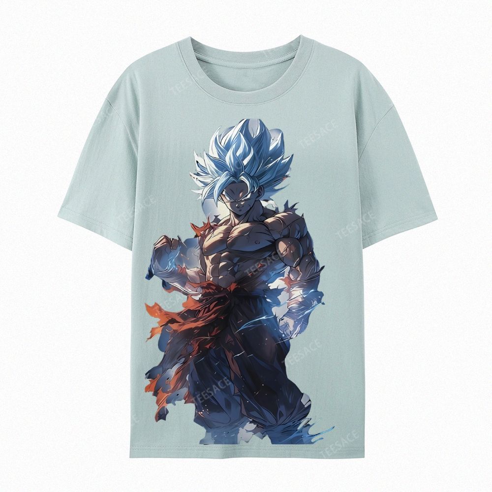 Unisex-Adult Ultra Cotton Washed T-Shirt Graphic Goku